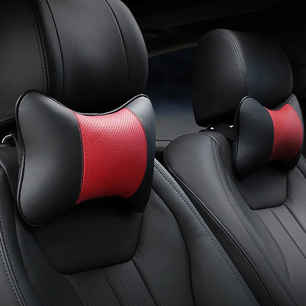 Car Neck Pillows Breathable Leather in various colours