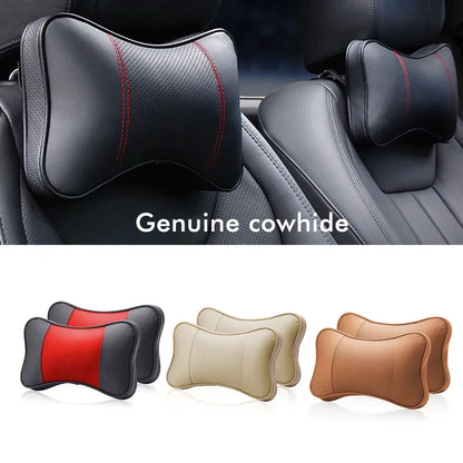 Car Neck Pillows Breathable Leather in various colours