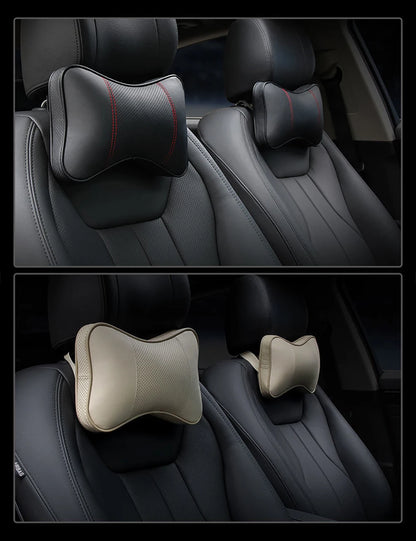 Car Neck Pillows Breathable Leather in various colours